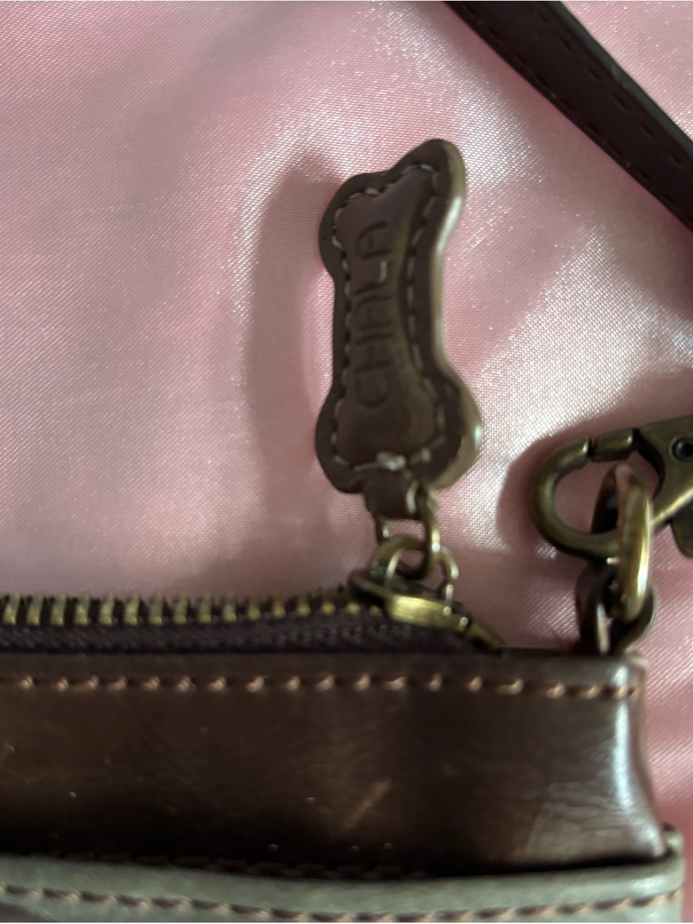 Chala Grey and Brown Paw Print Crossbody Bag - Picture 4 of 16